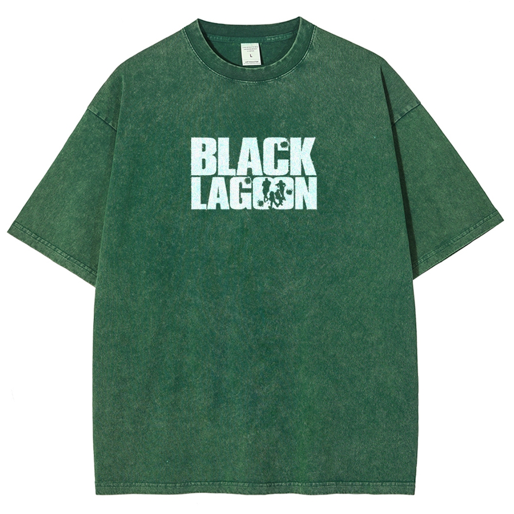 Black Lagoon Unisex Fit Washed T-Shirt 2604010237