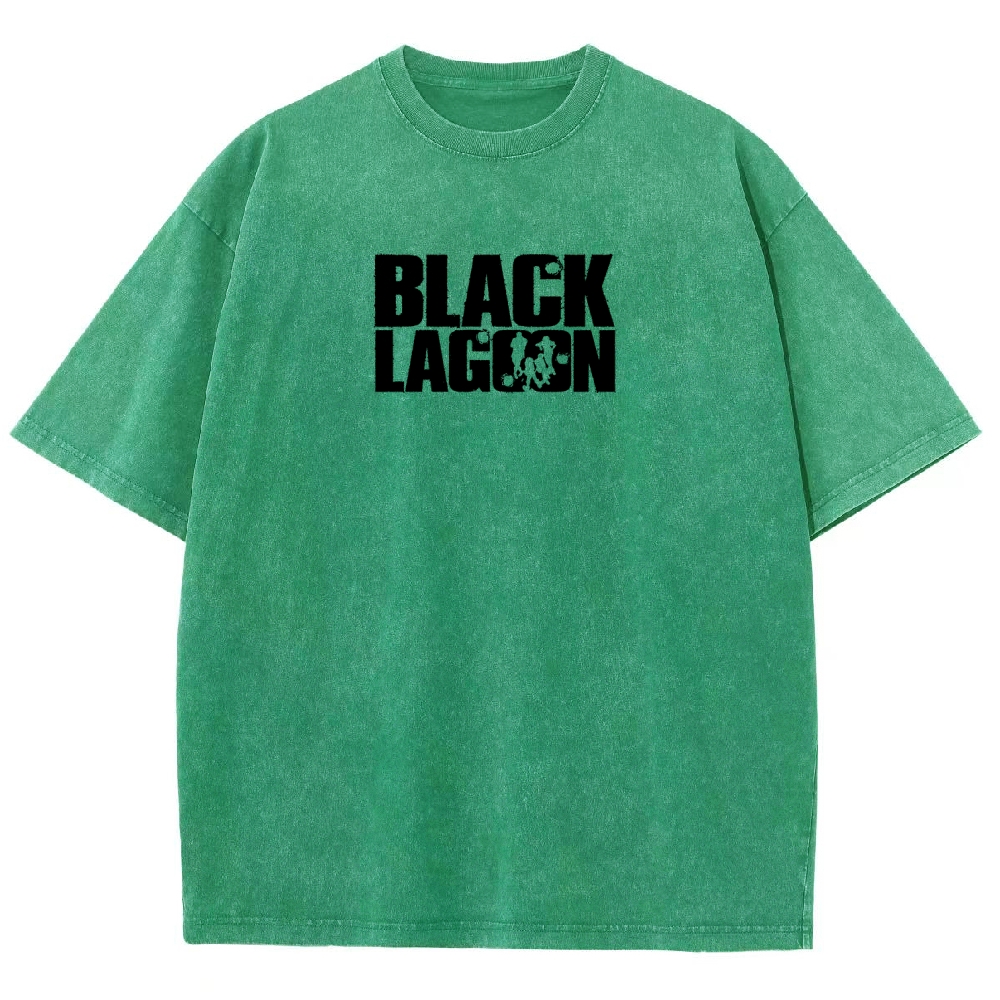 Black Lagoon Unisex Fit Washed T-Shirt 2604010237
