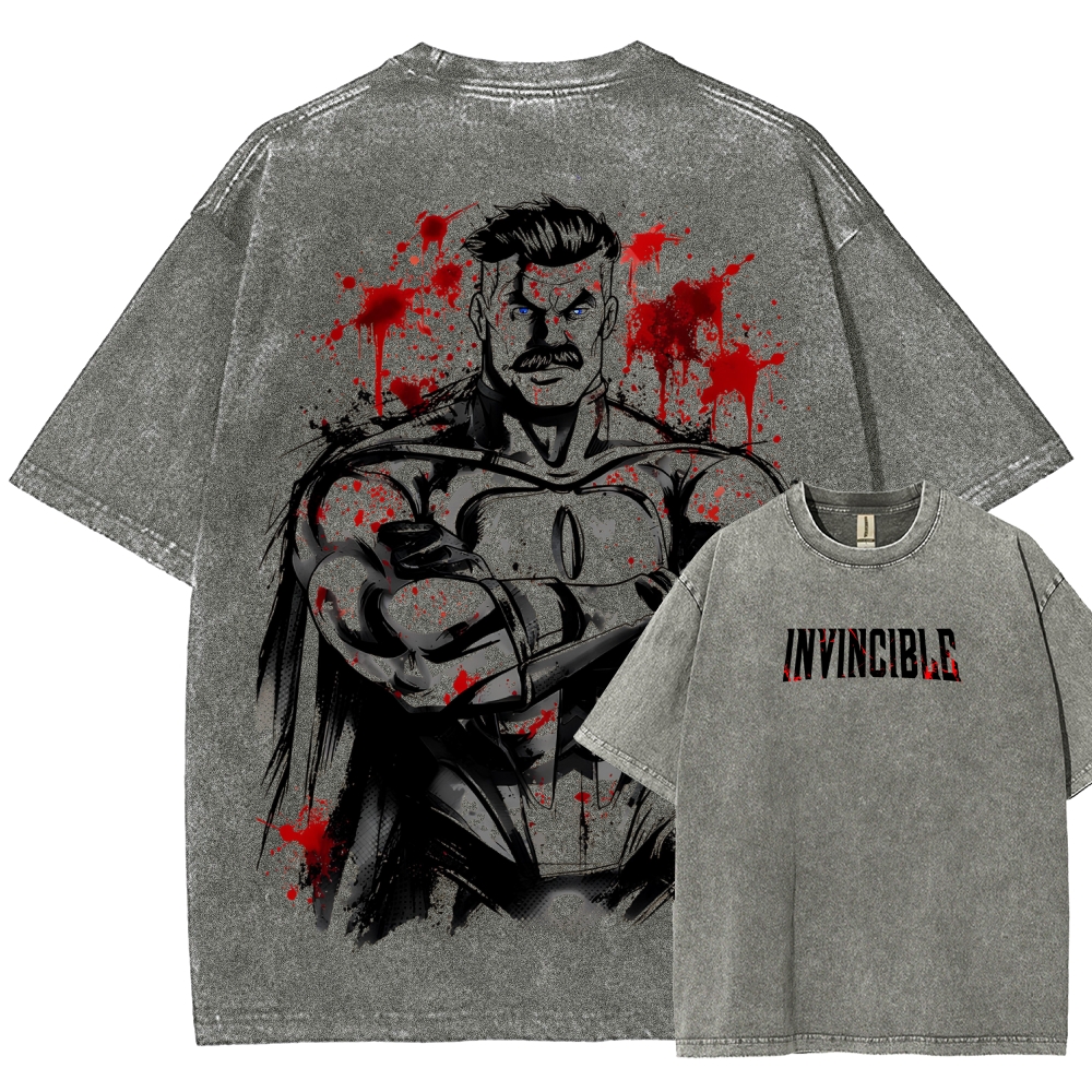 Invincible Unisex Fit Washed T-Shirt 2604013968