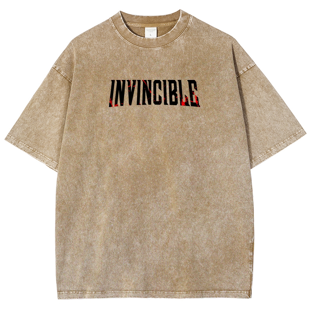Invincible Unisex Fit Washed T-Shirt 2604013968