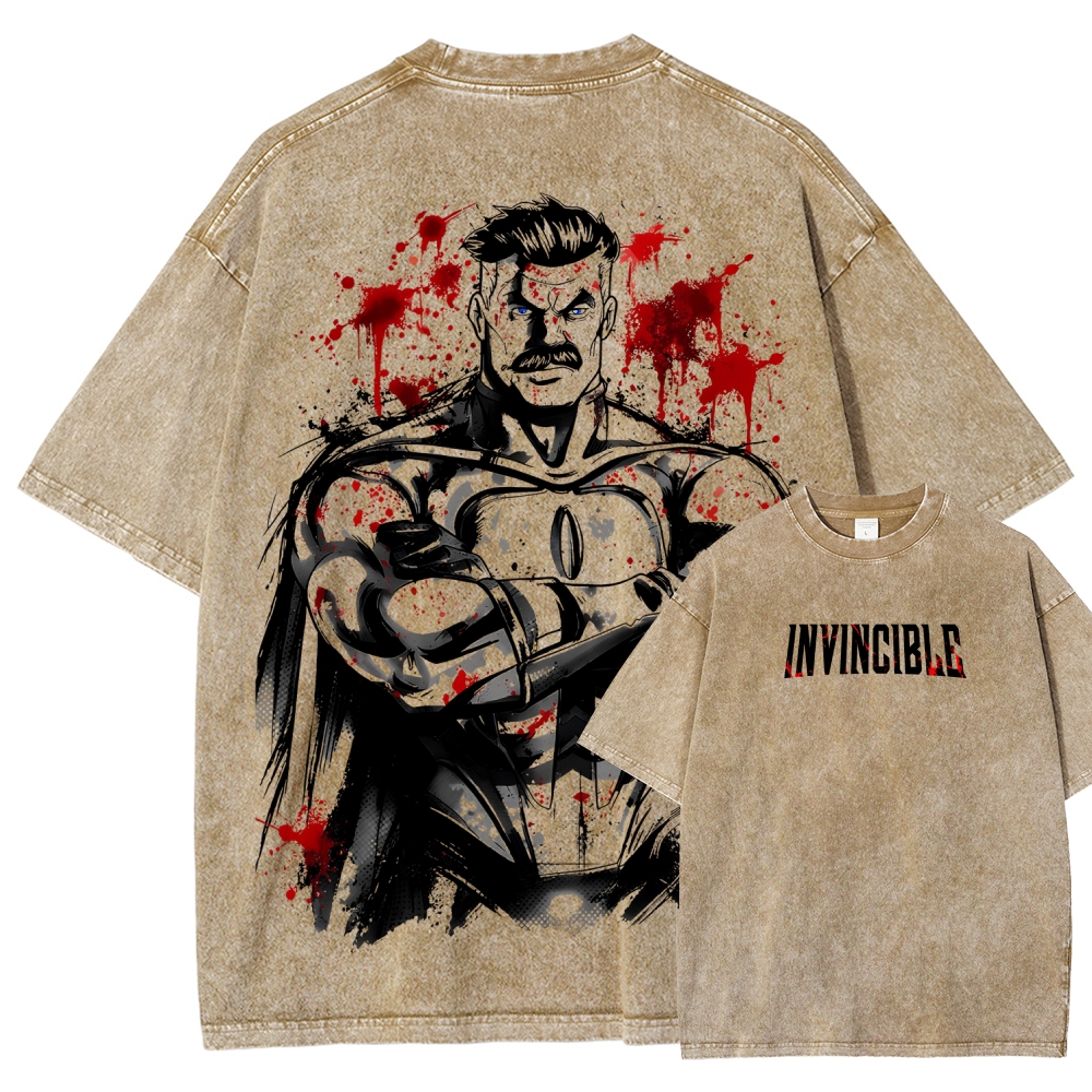 Invincible Unisex Fit Washed T-Shirt 2604013968