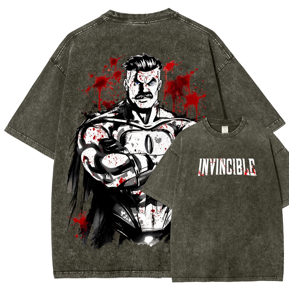 Invincible Unisex Fit Washed T-Shirt 2604013968