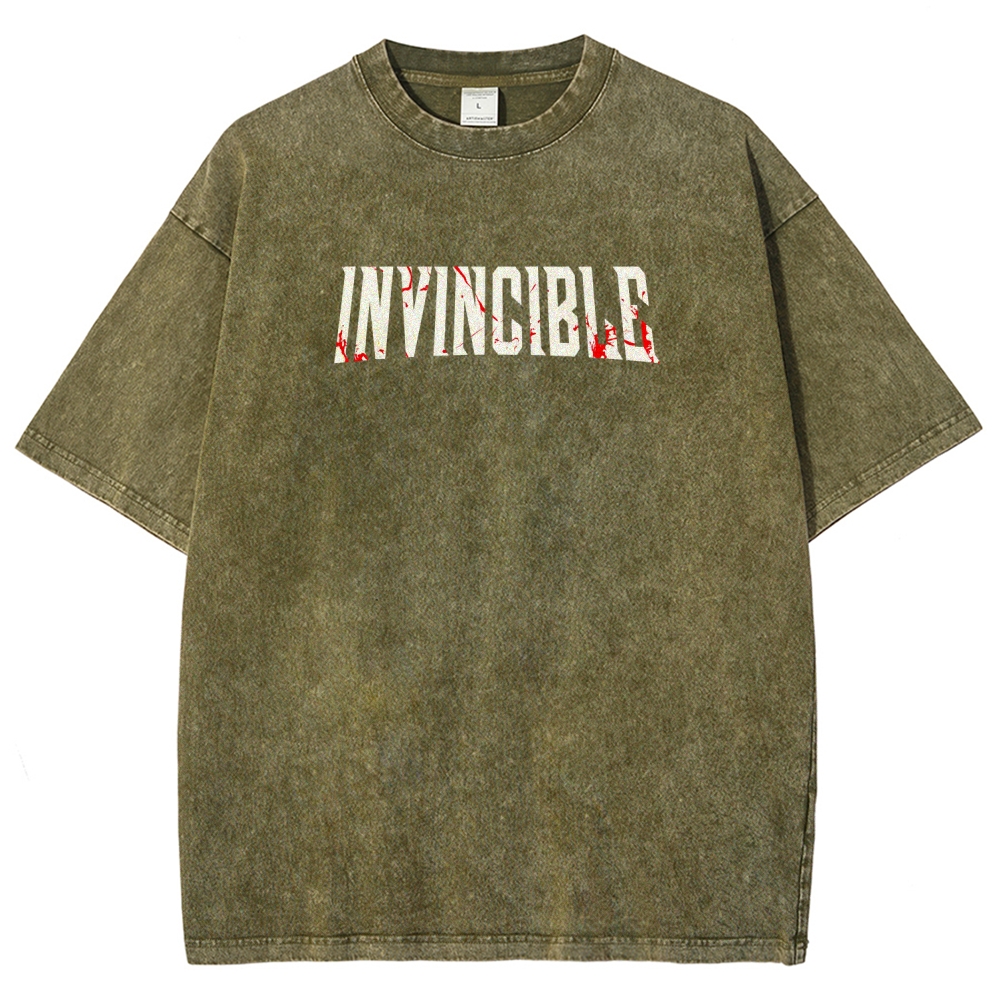 Invincible Unisex Fit Washed T-Shirt 2604013968