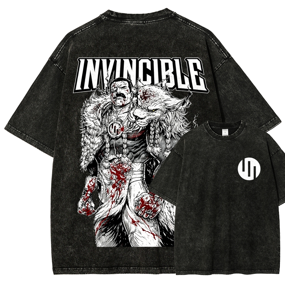 Invincible Unisex Fit Washed T-Shirt 2604013981