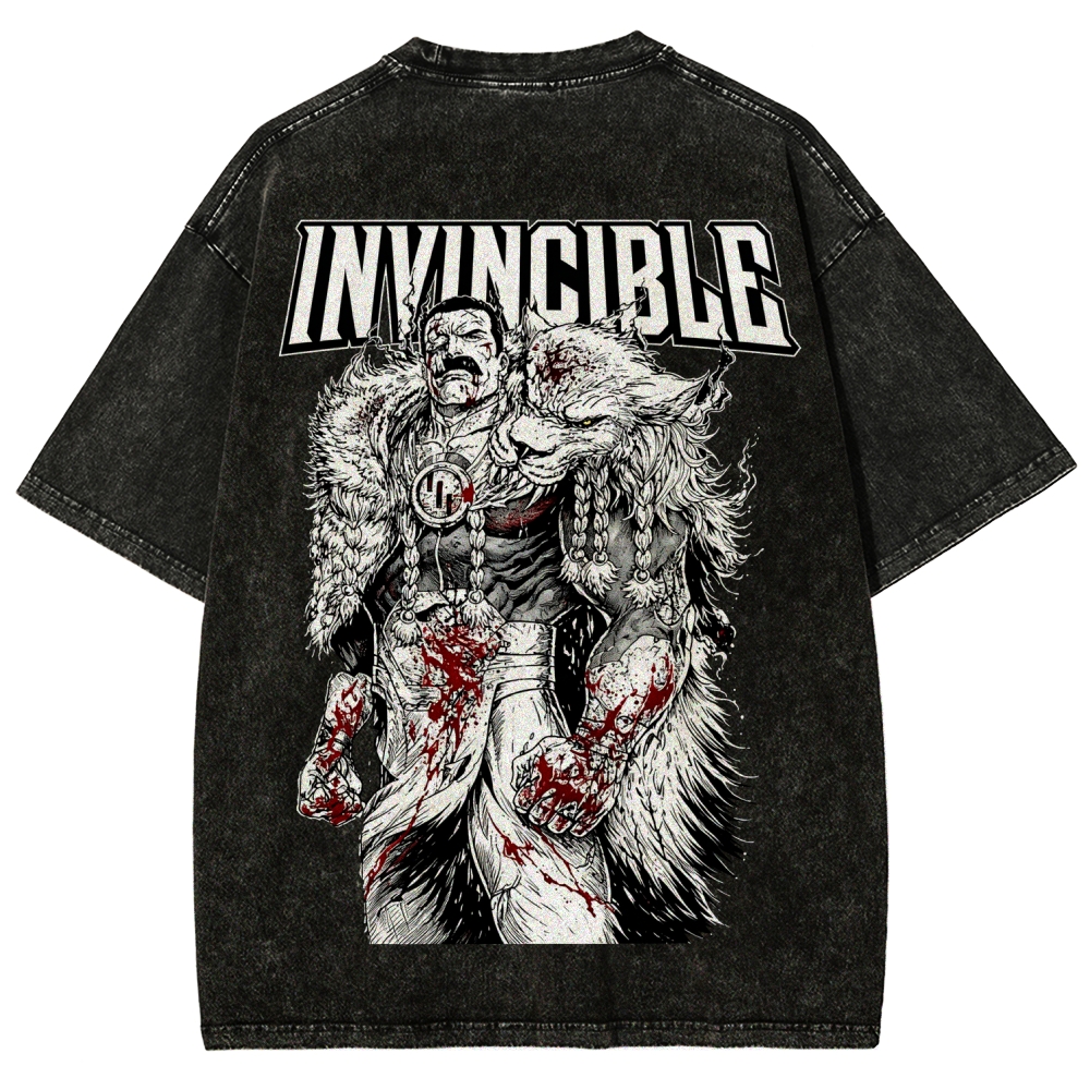 Invincible Unisex Fit Washed T-Shirt 2604013981