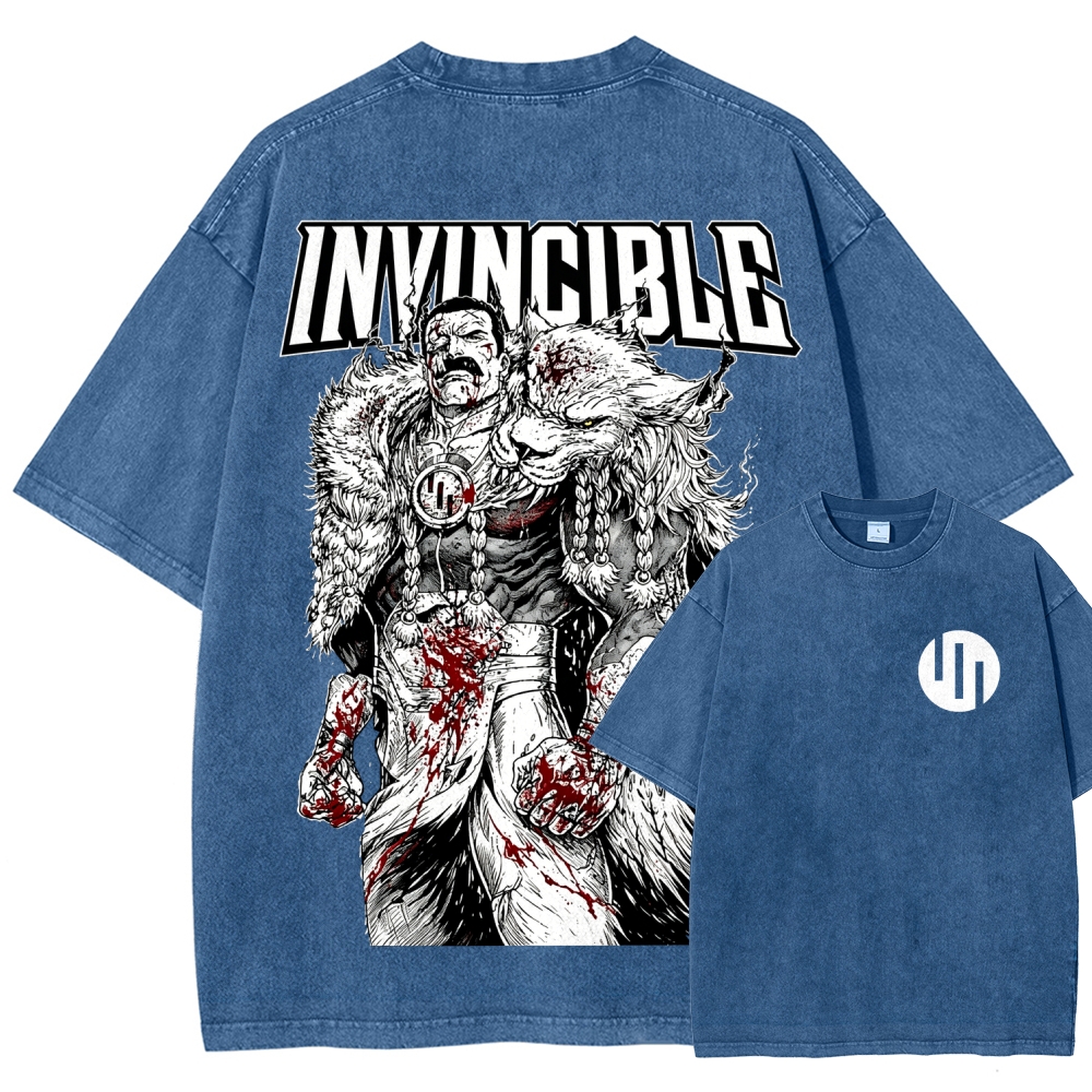 Invincible Unisex Fit Washed T-Shirt 2604013981