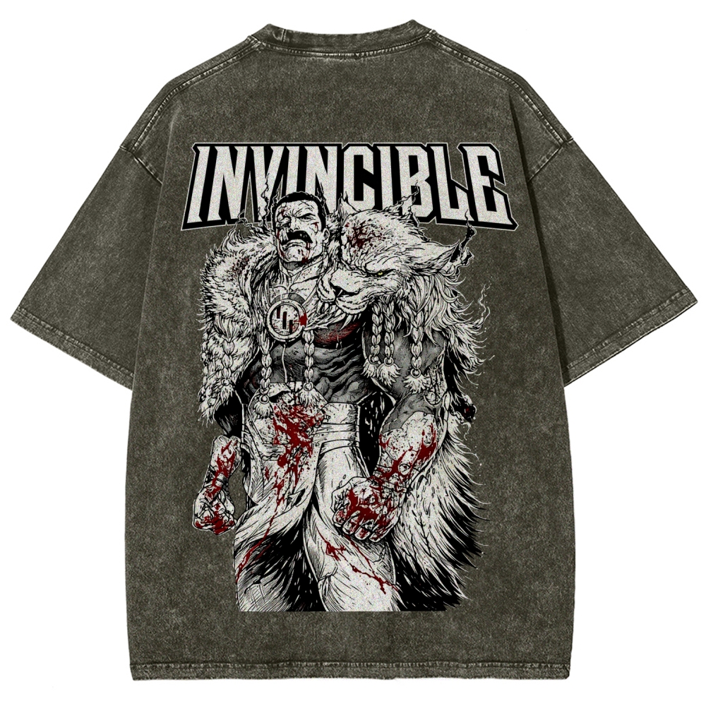 Invincible Unisex Fit Washed T-Shirt 2604013981