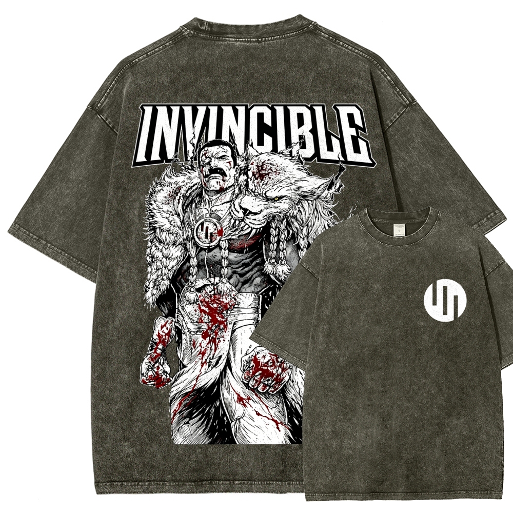 Invincible Unisex Fit Washed T-Shirt 2604013981