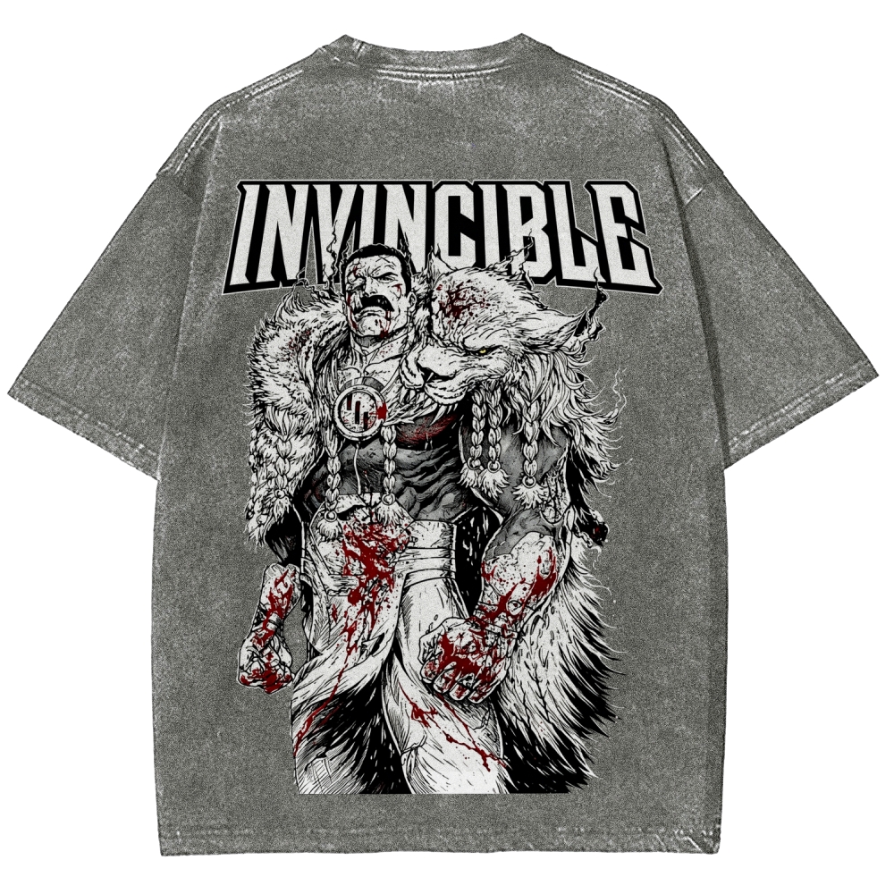 Invincible Unisex Fit Washed T-Shirt 2604013981
