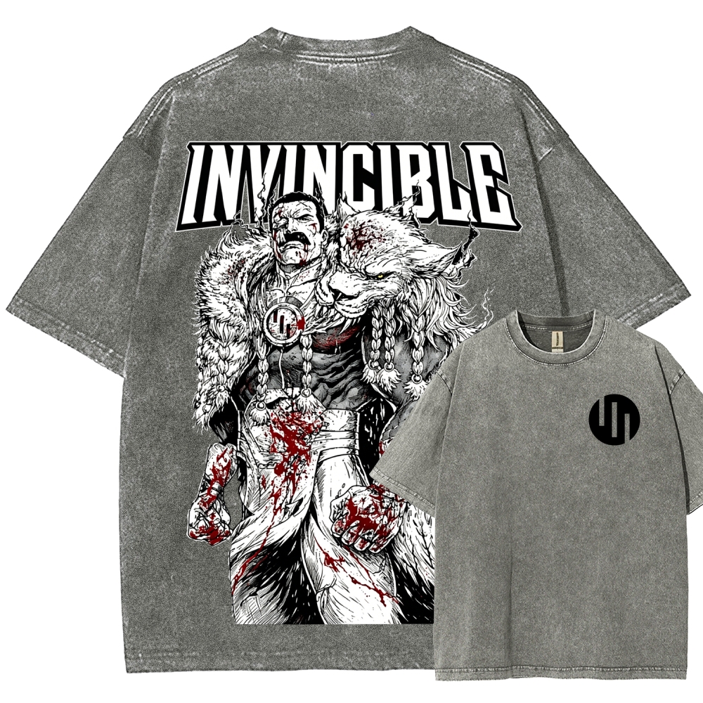 Invincible Unisex Fit Washed T-Shirt 2604013981
