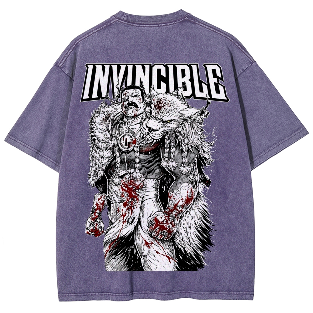 Invincible Unisex Fit Washed T-Shirt 2604013981