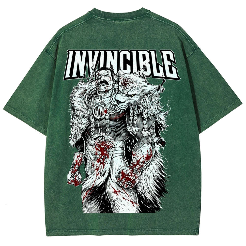 Invincible Unisex Fit Washed T-Shirt 2604013981