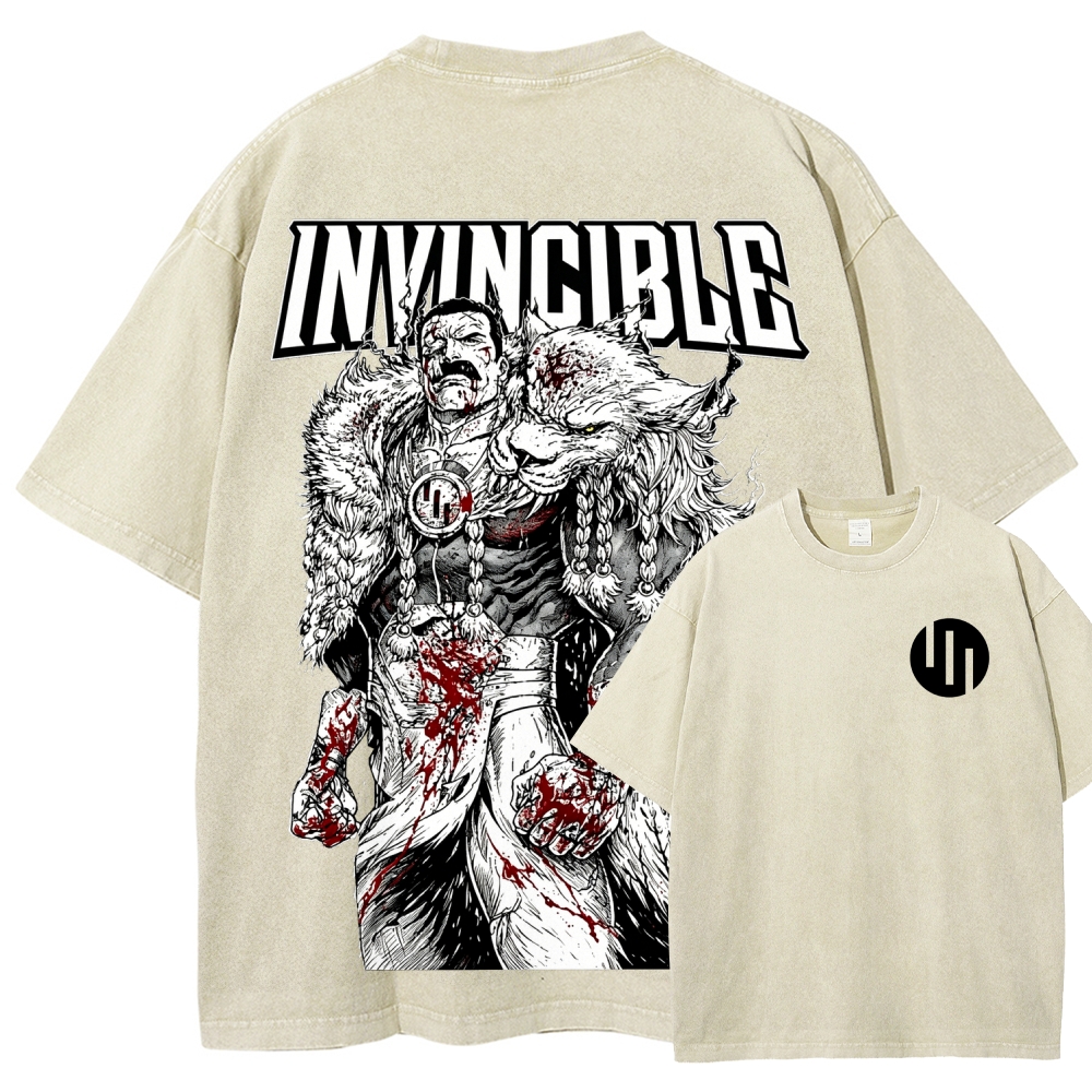 Invincible Unisex Fit Washed T-Shirt 2604013981