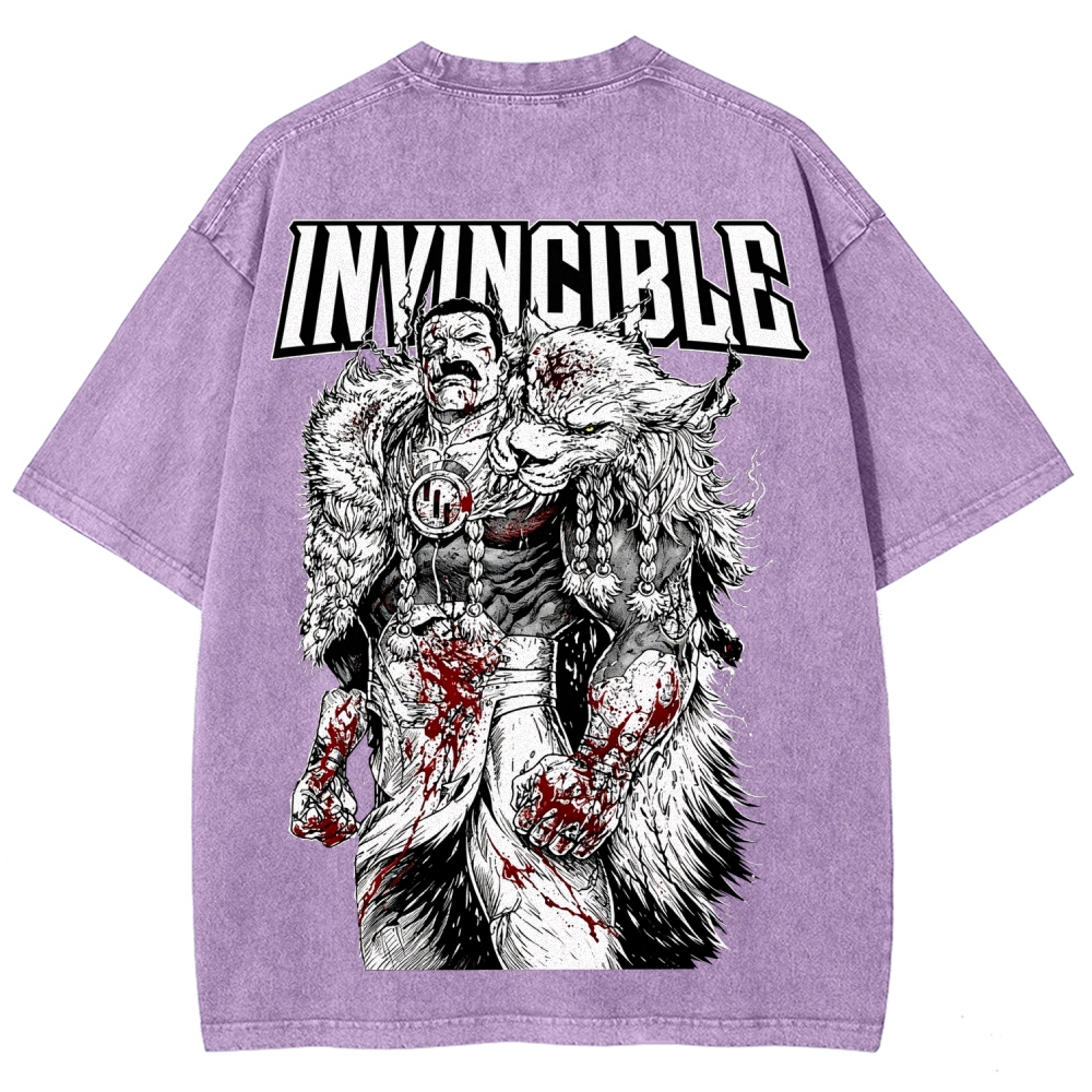 Invincible Unisex Fit Washed T-Shirt 2604013981