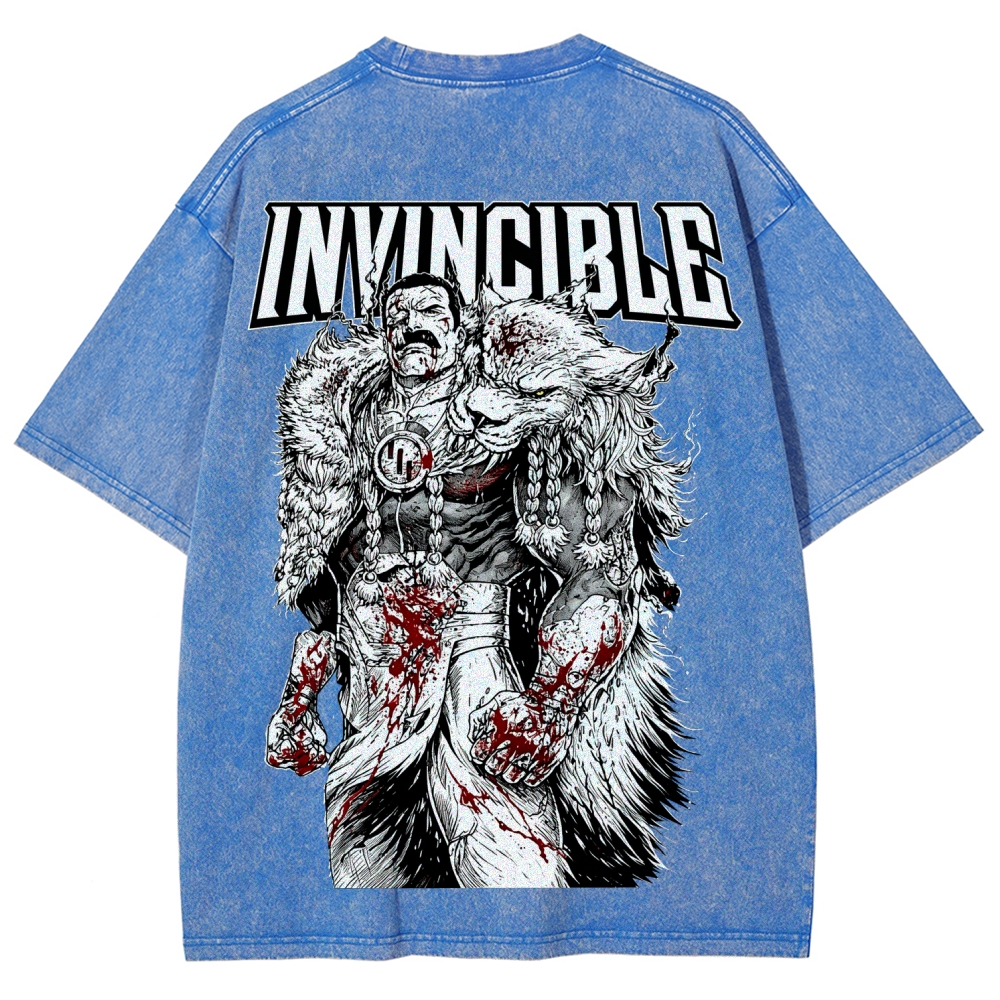 Invincible Unisex Fit Washed T-Shirt 2604013981