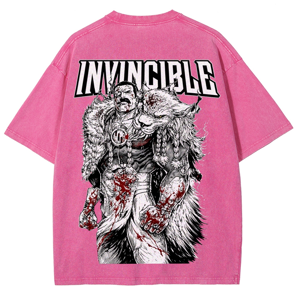 Invincible Unisex Fit Washed T-Shirt 2604013981