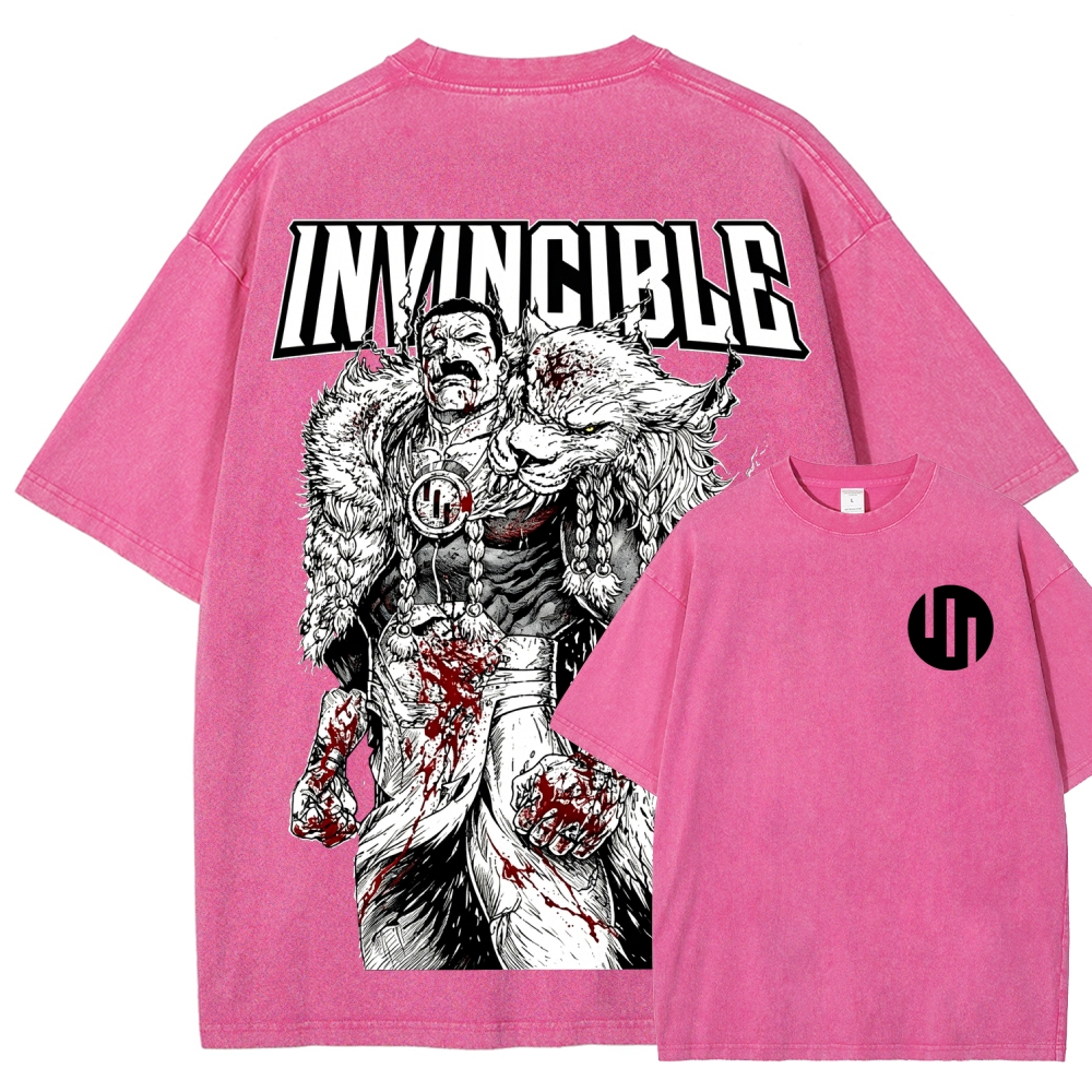 Invincible Unisex Fit Washed T-Shirt 2604013981