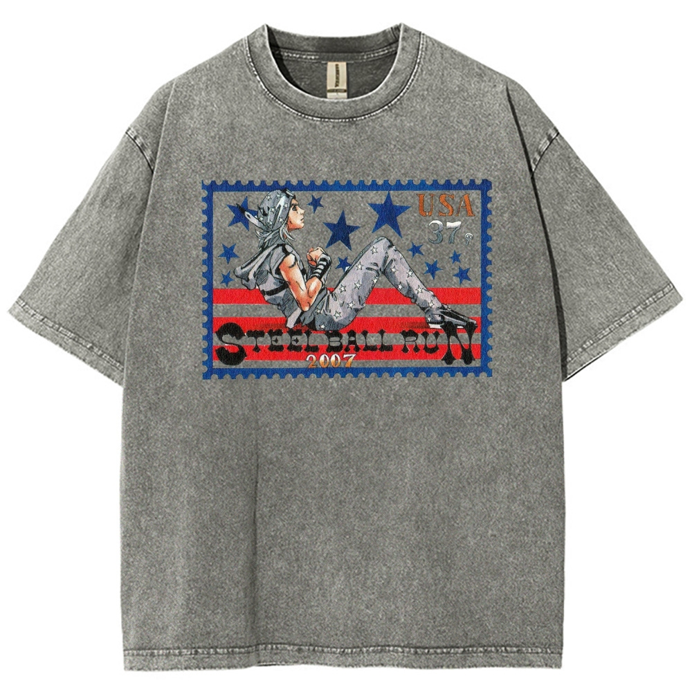 Jojo's Bizarre Adventure Unisex Fit Washed T-Shirt 2604018549