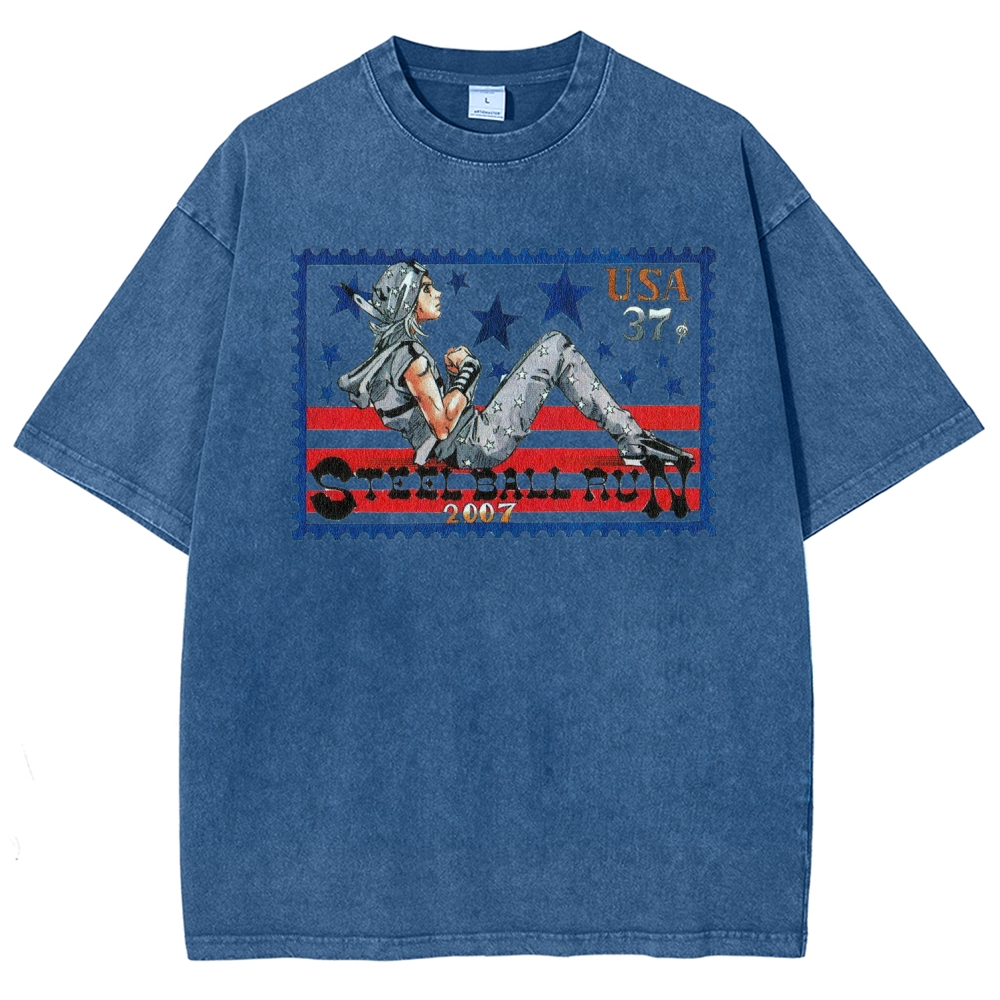 Jojo's Bizarre Adventure Unisex Fit Washed T-Shirt 2604018549