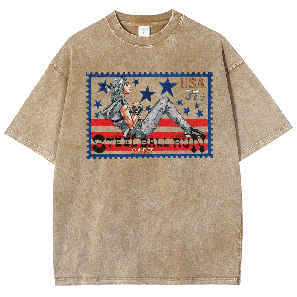 Jojo's Bizarre Adventure Unisex Fit Washed T-Shirt 2604018549