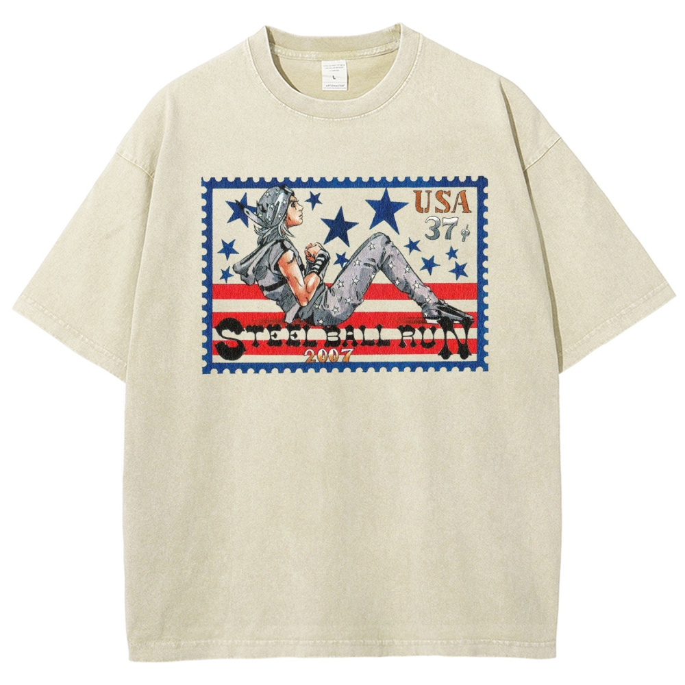 Jojo's Bizarre Adventure Unisex Fit Washed T-Shirt 2604018549