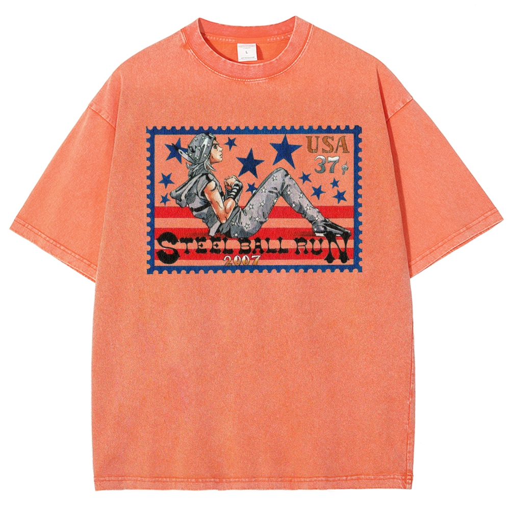 Jojo's Bizarre Adventure Unisex Fit Washed T-Shirt 2604018549