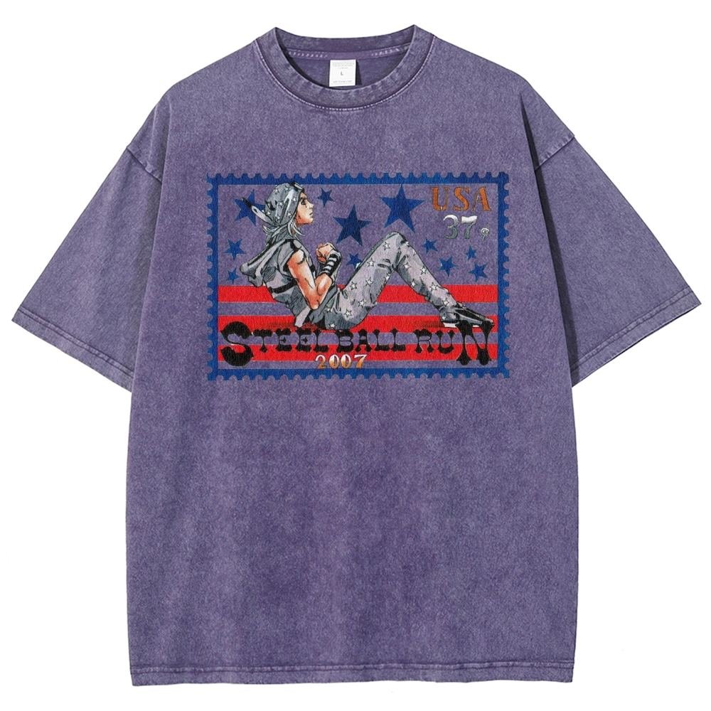 Jojo's Bizarre Adventure Unisex Fit Washed T-Shirt 2604018549