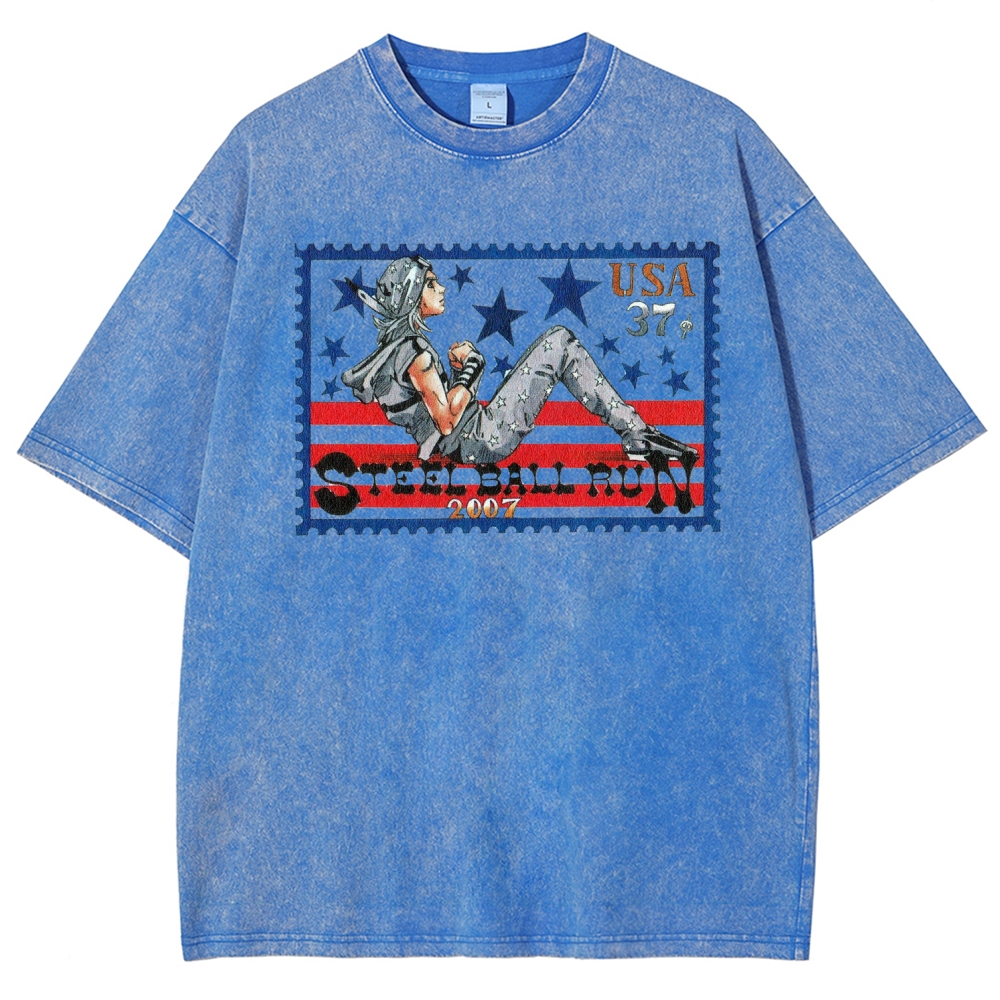Jojo's Bizarre Adventure Unisex Fit Washed T-Shirt 2604018549