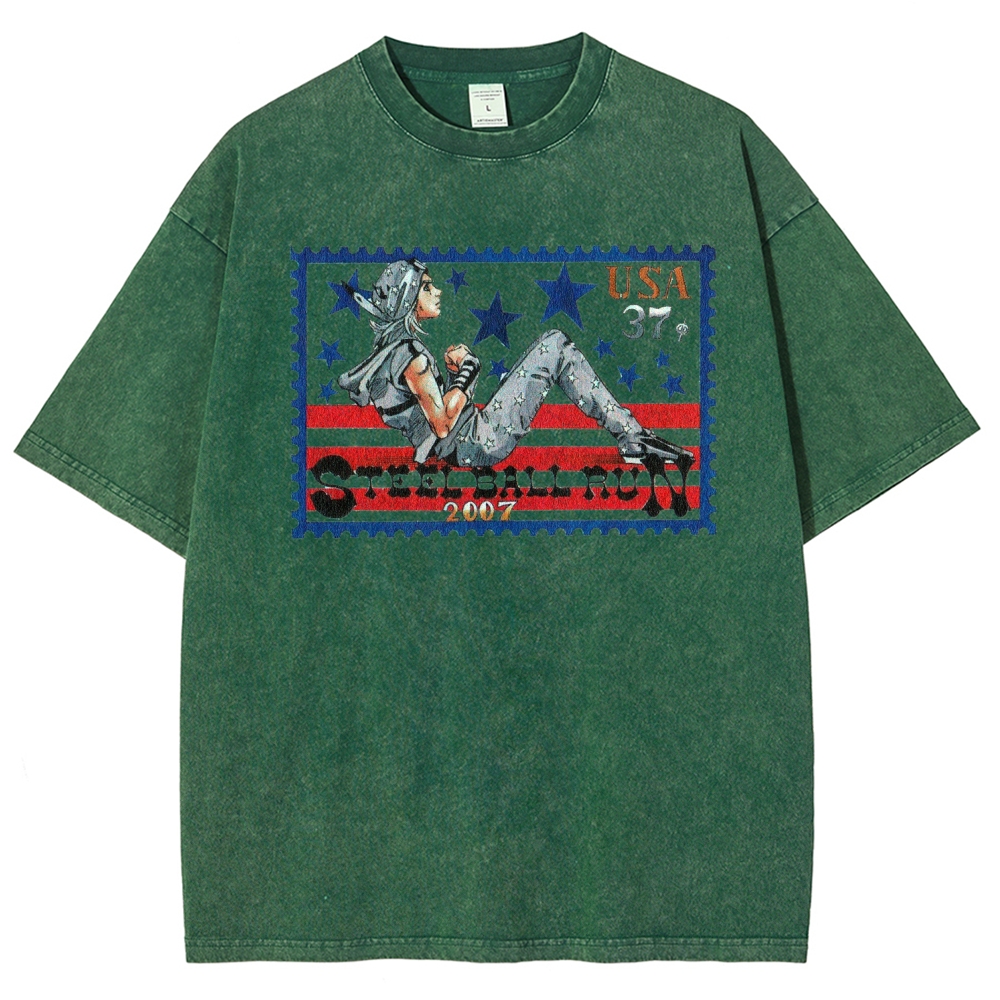 Jojo's Bizarre Adventure Unisex Fit Washed T-Shirt 2604018549