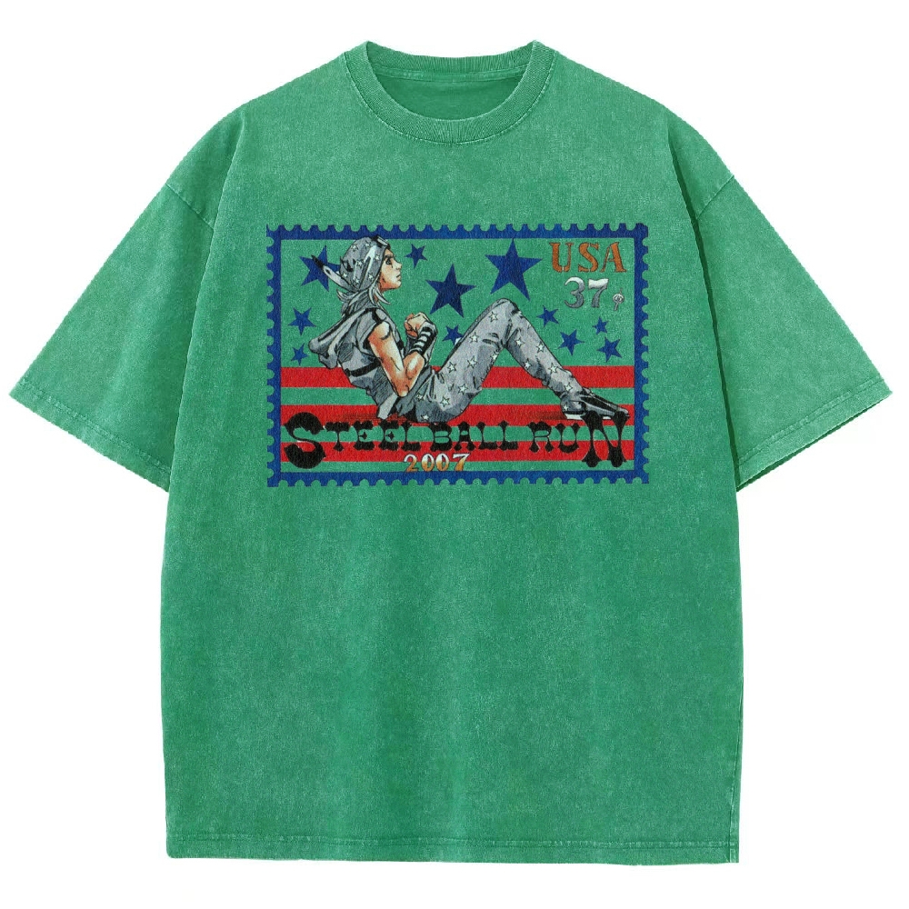 Jojo's Bizarre Adventure Unisex Fit Washed T-Shirt 2604018549