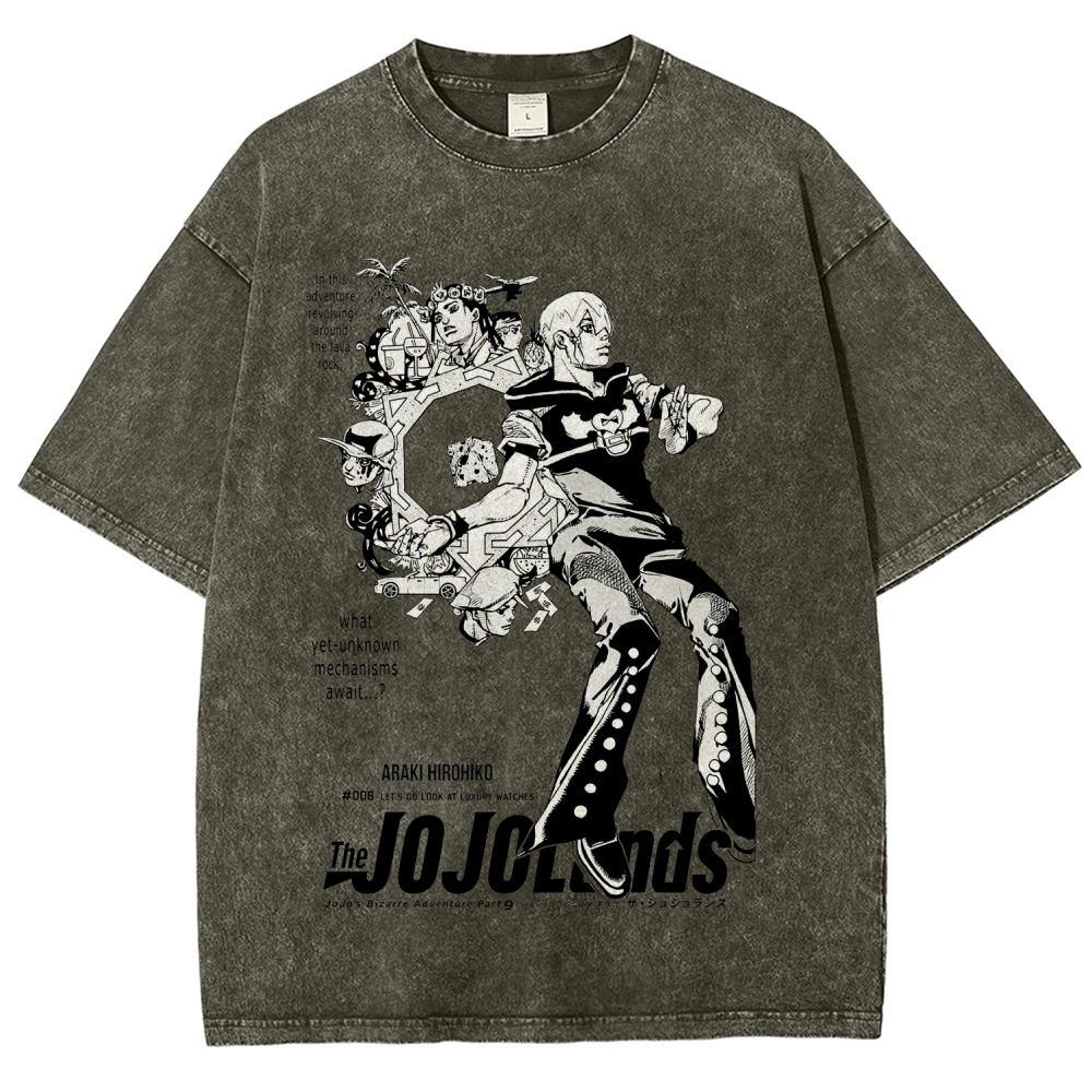 Jojo's Bizarre Adventure Unisex Fit Washed T-Shirt 2604018593