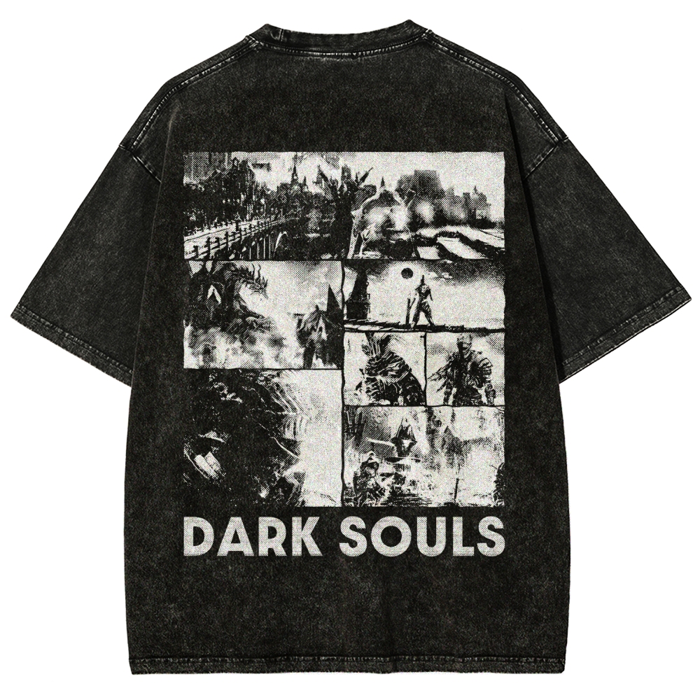 Dark Souls Unisex Fit Washed T-Shirt 2604019312