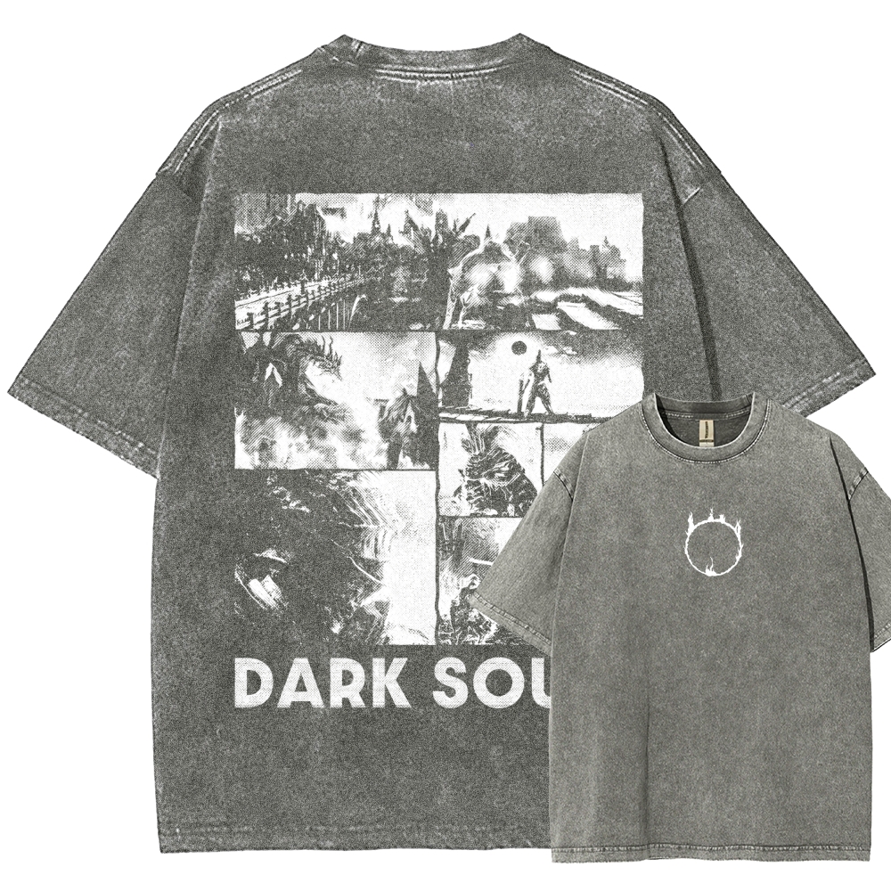 Dark Souls Unisex Fit Washed T-Shirt 2604019312