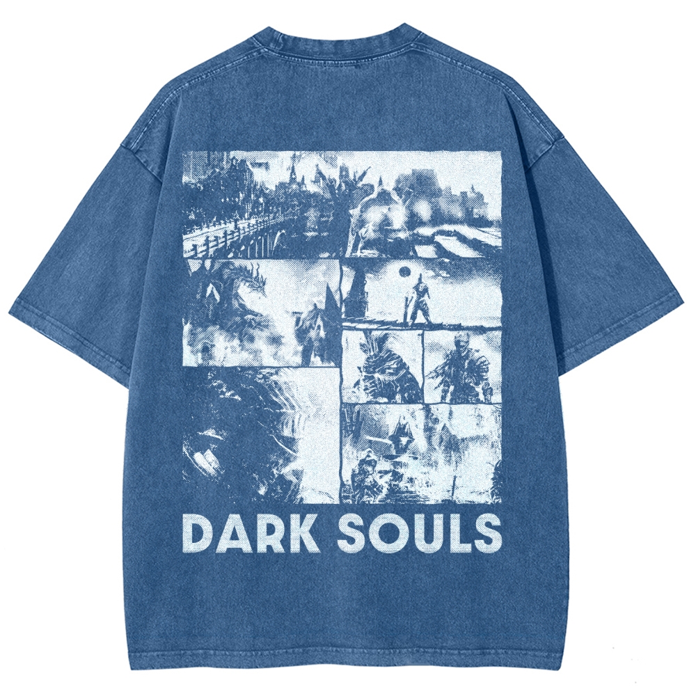 Dark Souls Unisex Fit Washed T-Shirt 2604019312