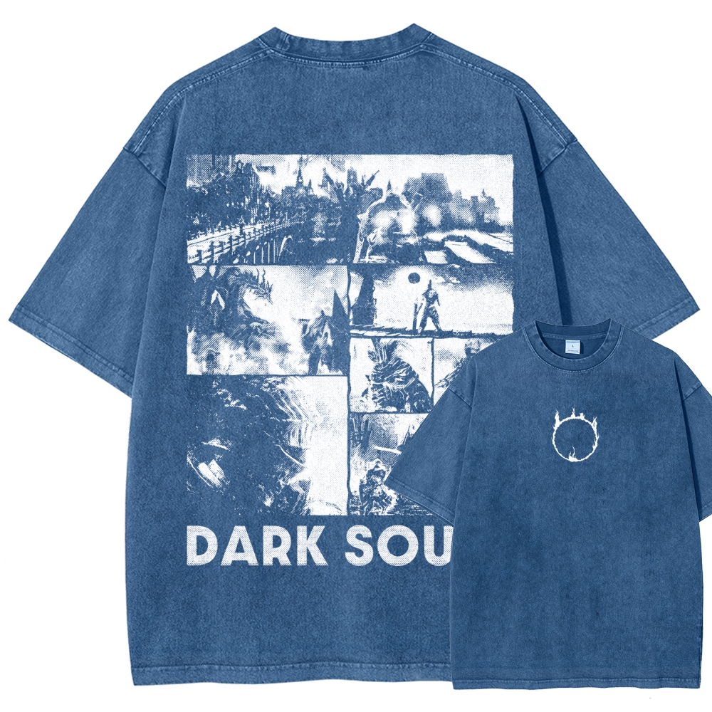 Dark Souls Unisex Fit Washed T-Shirt 2604019312
