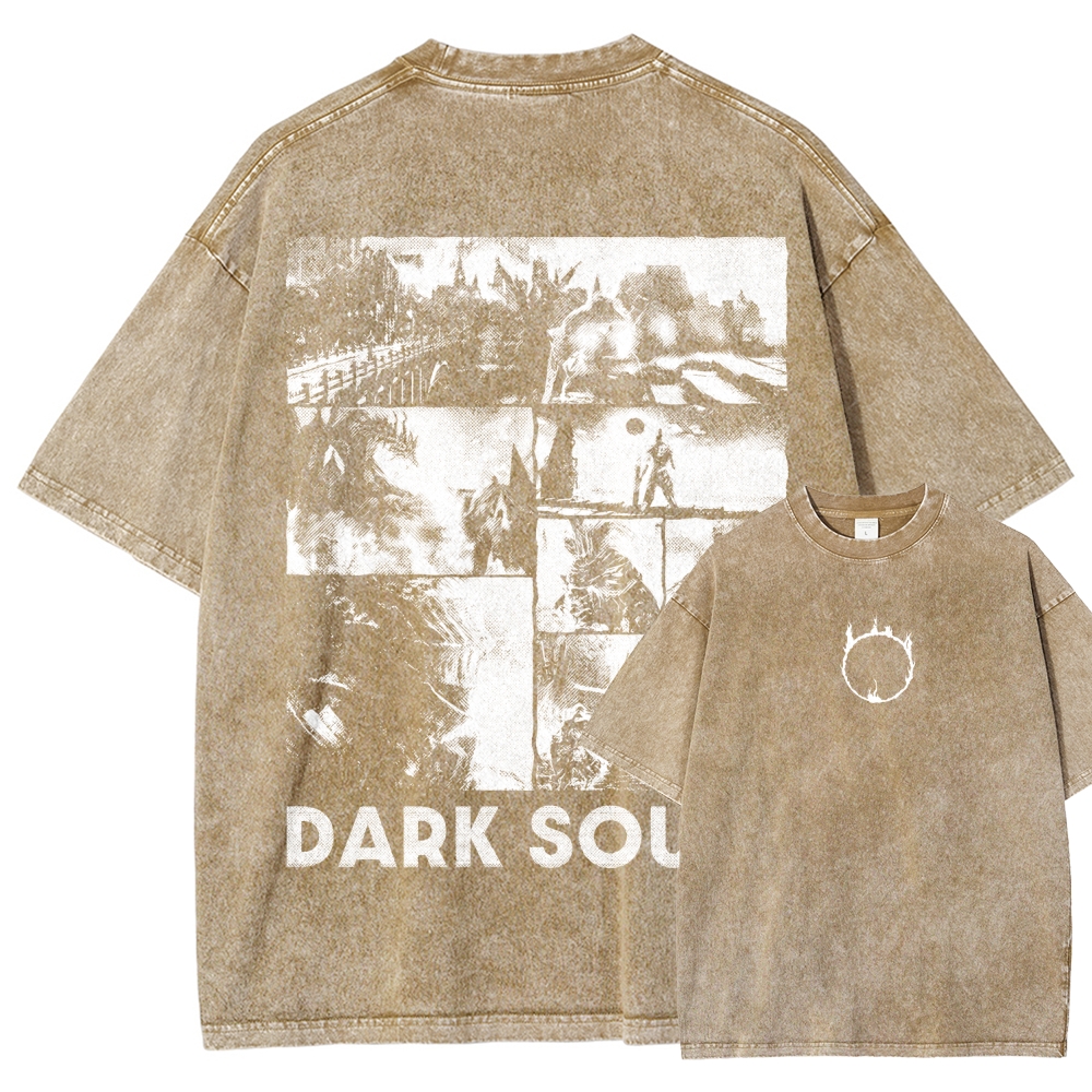 Dark Souls Unisex Fit Washed T-Shirt 2604019312
