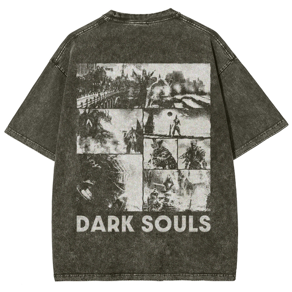 Dark Souls Unisex Fit Washed T-Shirt 2604019312
