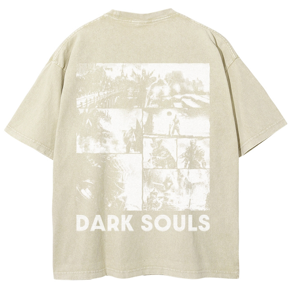Dark Souls Unisex Fit Washed T-Shirt 2604019312