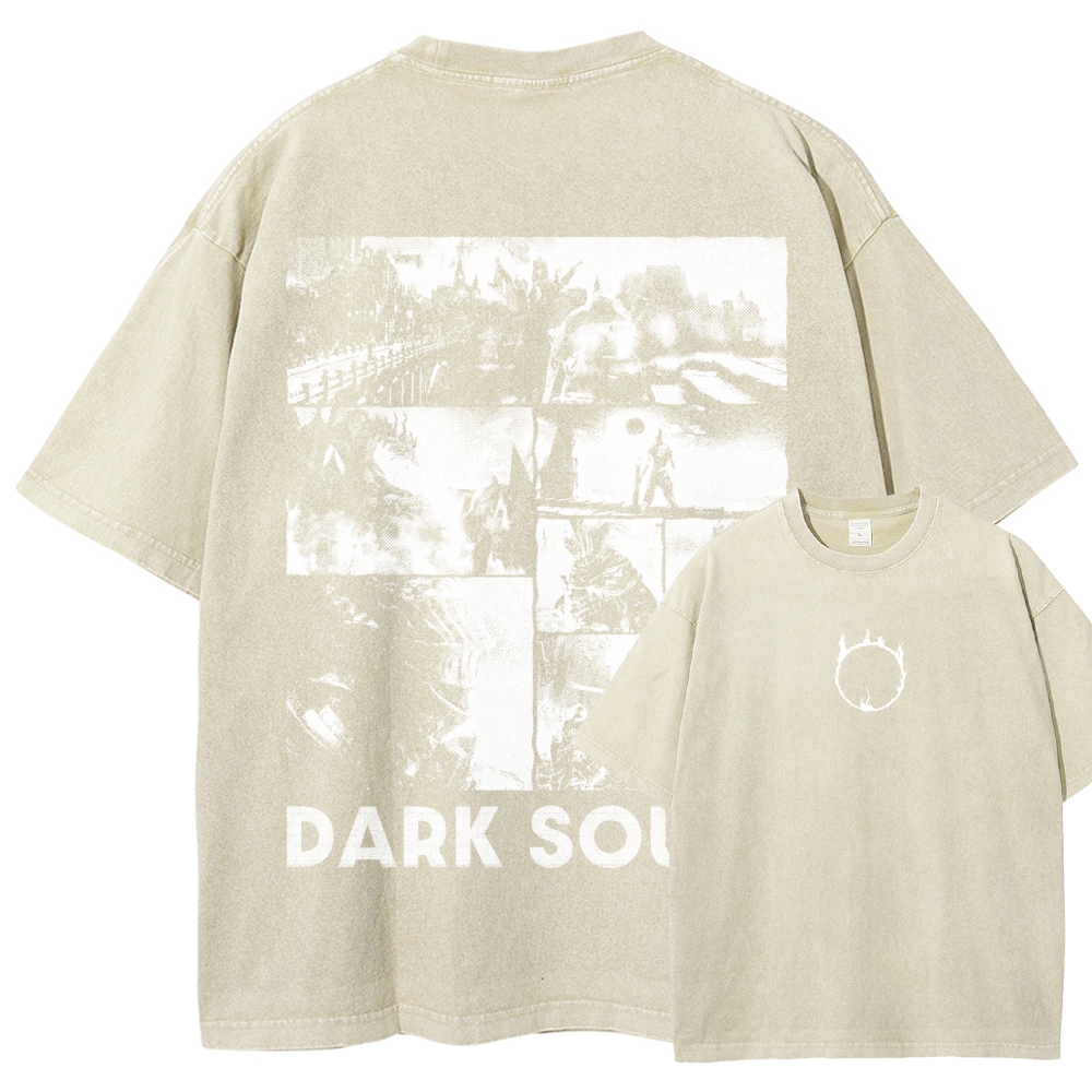 Dark Souls Unisex Fit Washed T-Shirt 2604019312