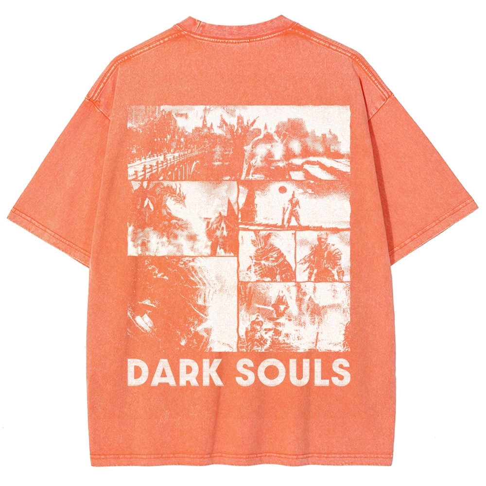 Dark Souls Unisex Fit Washed T-Shirt 2604019312