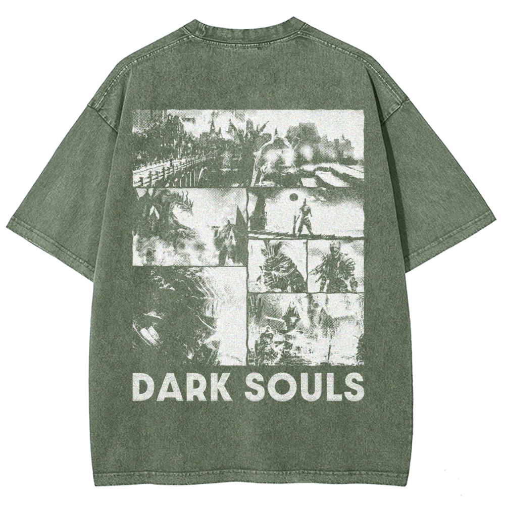Dark Souls Unisex Fit Washed T-Shirt 2604019312