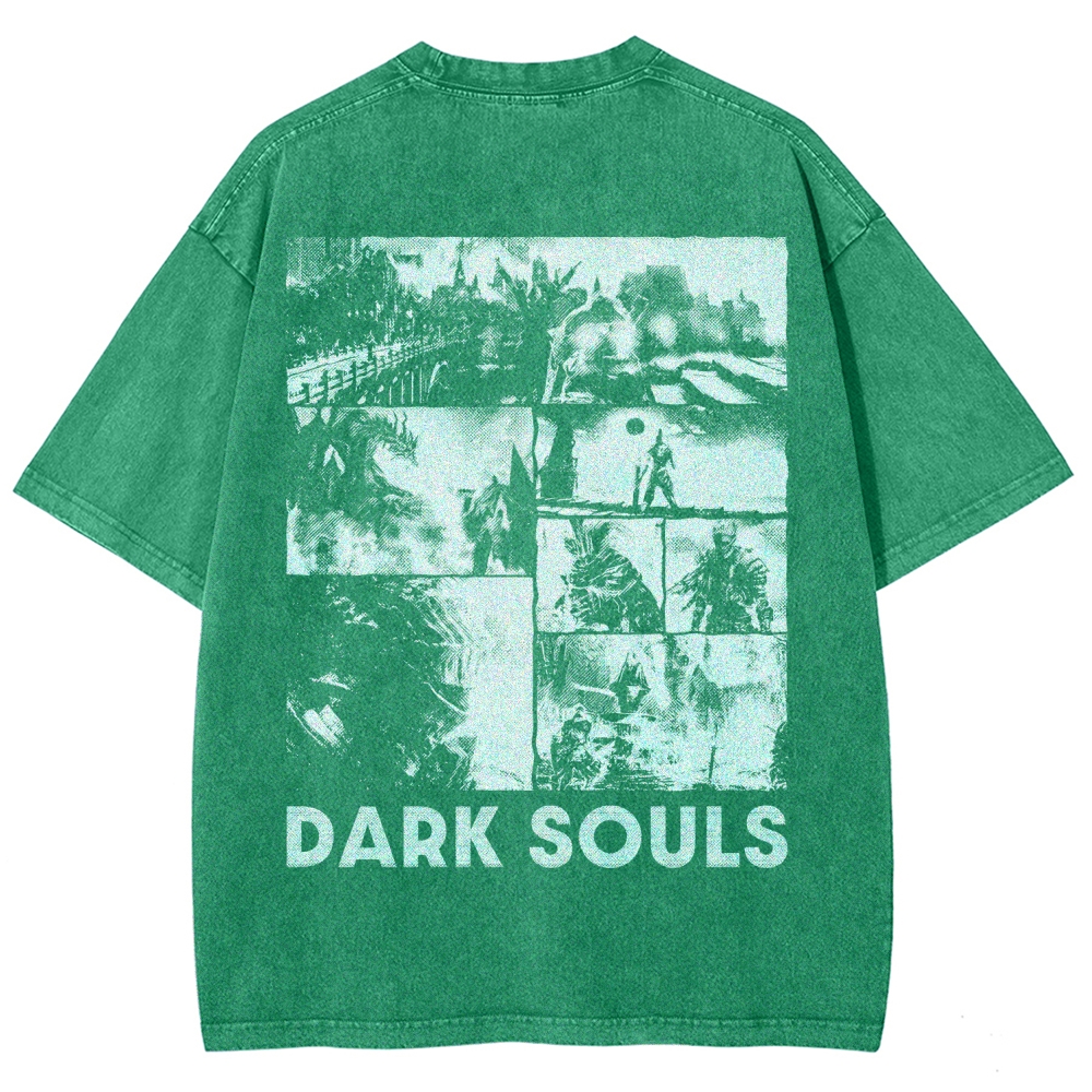 Dark Souls Unisex Fit Washed T-Shirt 2604019312