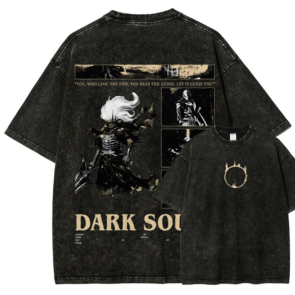 Dark Souls Unisex Fit Washed T-Shirt 2604019314
