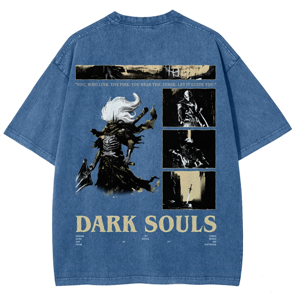 Dark Souls Unisex Fit Washed T-Shirt 2604019314
