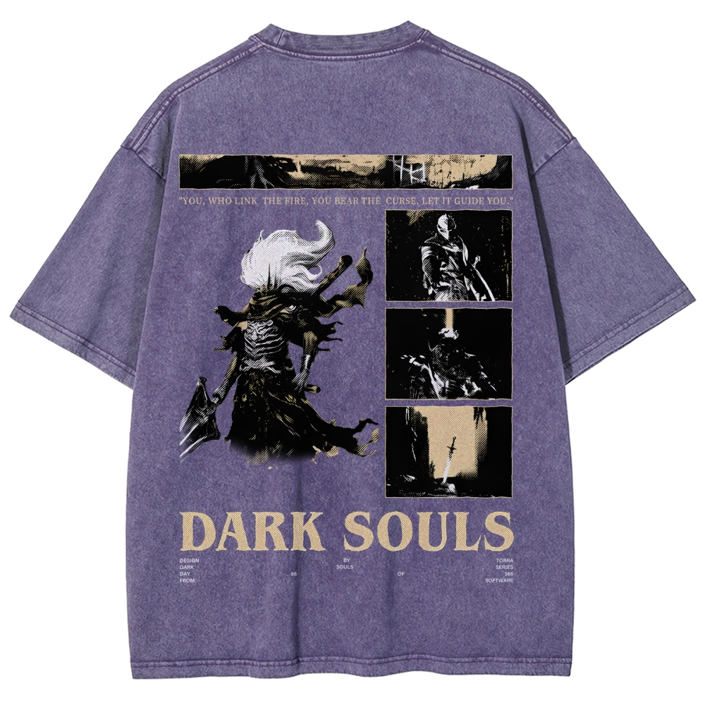Dark Souls Unisex Fit Washed T-Shirt 2604019314
