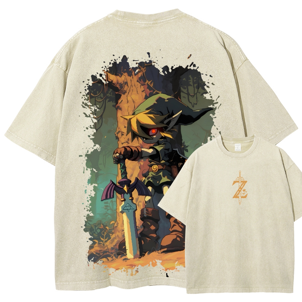 The Legend of Zelda Unisex Fit Washed T-Shirt 2604019323