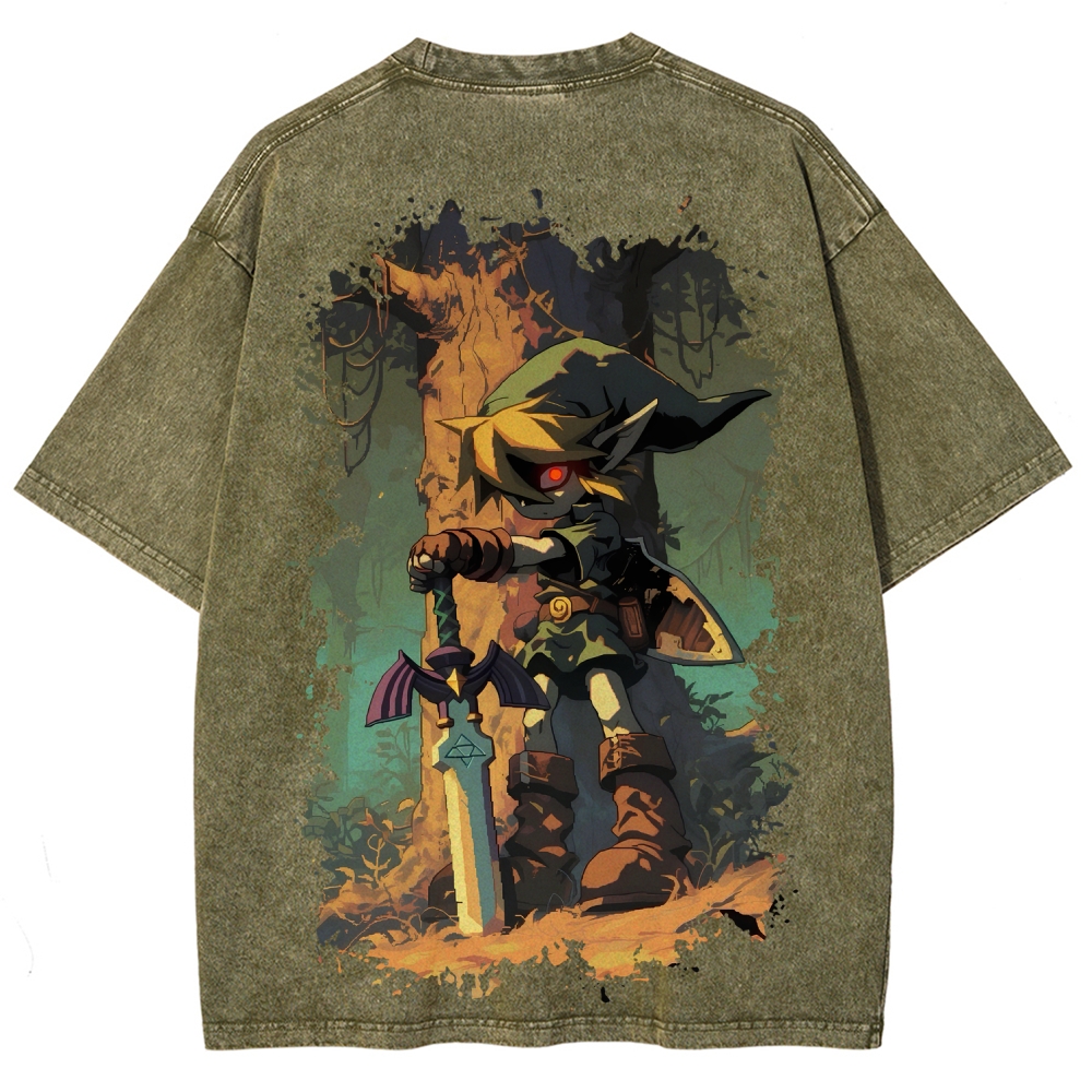 The Legend of Zelda Unisex Fit Washed T-Shirt 2604019323
