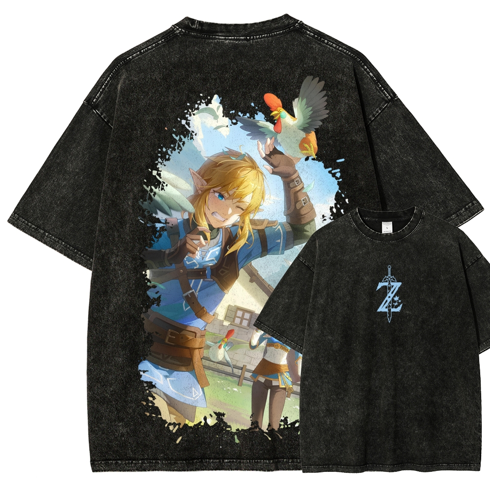 The Legend of Zelda Unisex Fit Washed T-Shirt 2604019341