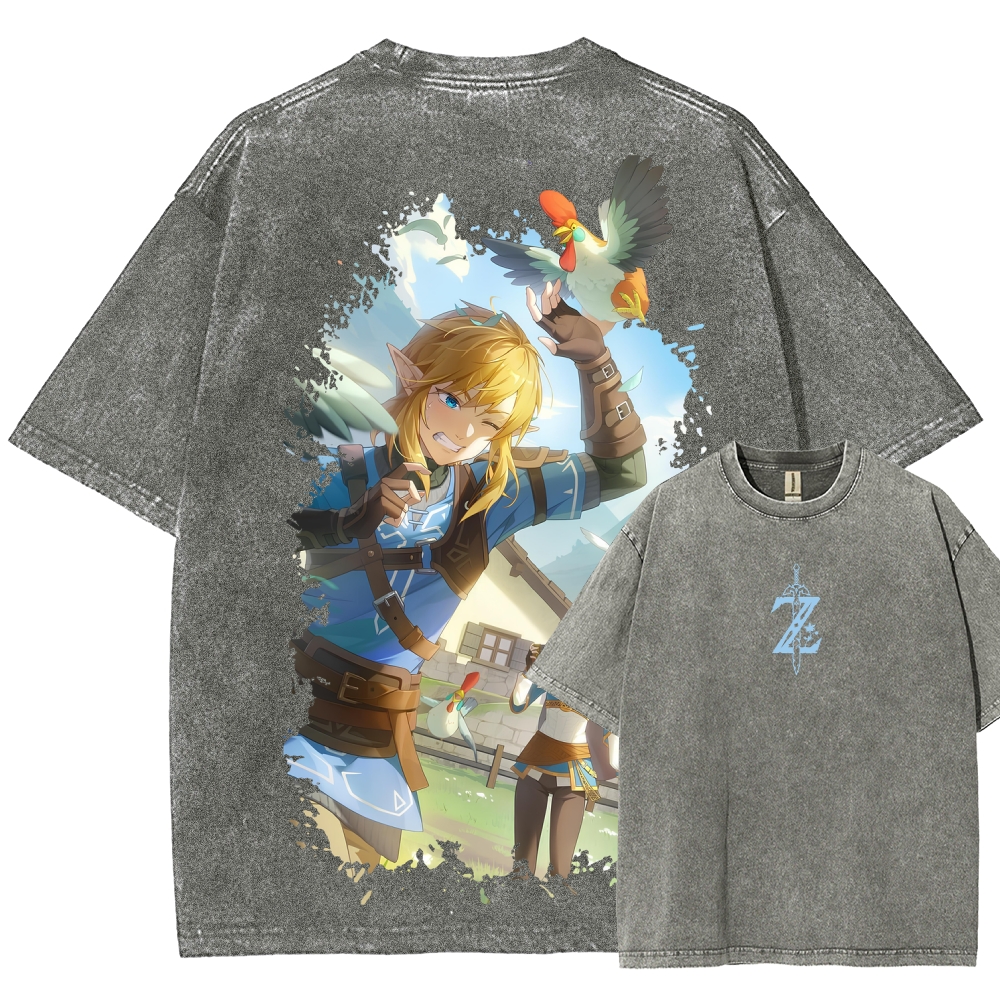 The Legend of Zelda Unisex Fit Washed T-Shirt 2604019341