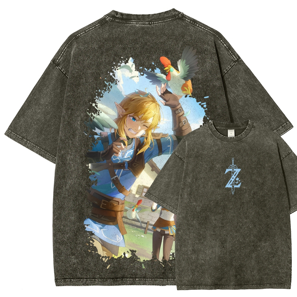 The Legend of Zelda Unisex Fit Washed T-Shirt 2604019341